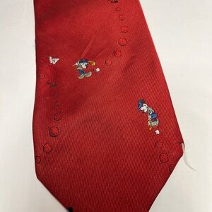 Disney Micky Mouse Tie Micky Mouse on the Putting Green